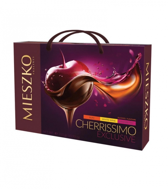 Bonboniéra CHERRISSIMO 310 g EXCLUSIVE - višně v likéru - kabelka