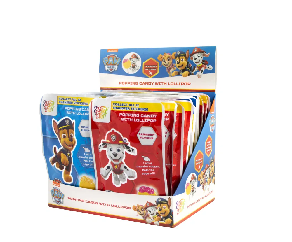 Lízátko PAW PATROL 15 g s práskacím práškem Paw Patrol