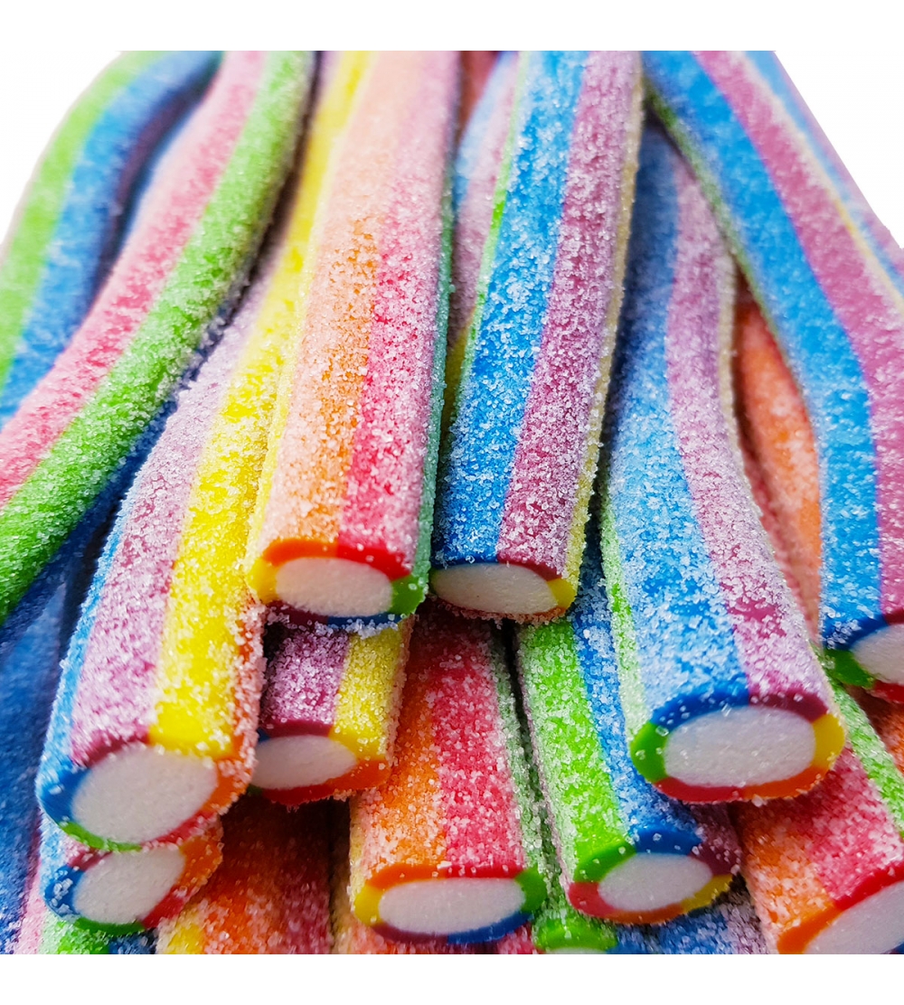 Pendrek MAXI plněný TUBO RAINBOW 45 g - TUTTI FRUTTI - KYSELÝ (balení 30 ks)