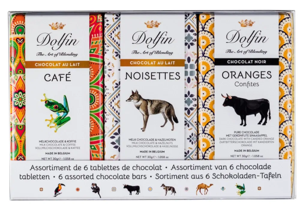 Kolekce luxusních belgických čokolád DOLFIN 180 g TRAVEL DIARY