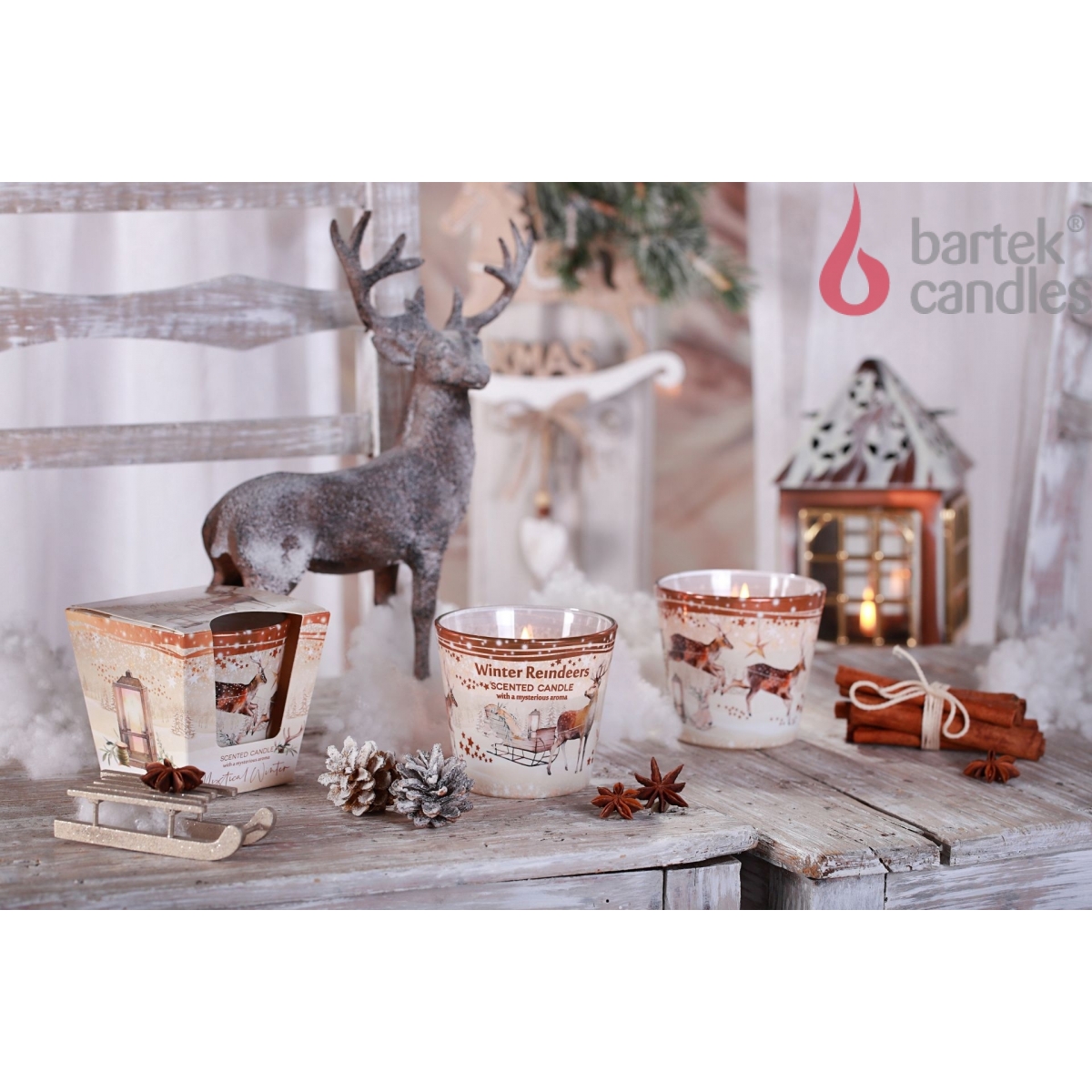 Bartek vonná svíčka Mystical Winter sáňky 115g