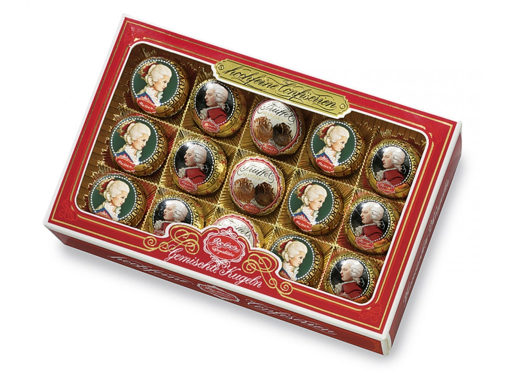 REBER Mozartovy koule Mix 3 druhů - luxusní bonboniéra 300 g - DÁRKOVÁ EDICE