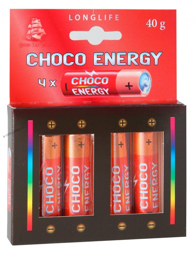 CHOCO ENERGY - čokoládové baterky 40 g mix barev