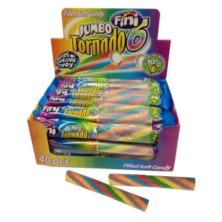 Duhový plněný pendrek FINI TORNADO 50 g - kyselý (balení 40 ks)