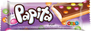 Sušenka PAPITA 33 g s čokoloádovým dražé - mléčná