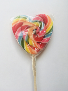 Lízátko 60g RAINBOW MIX (SRDCE, SWIRL, TWIST) - velké barevné lízátko