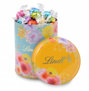 Pralinky LINDT 1 kg & dárková kovová dóza KVĚTINY - AKCE !!! SUPER CENA !!!