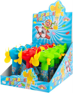 Hračka větráček LETADÉLKO + cukrovinky 8 g - VÝPRODEJ !!! DMT: 1/2024