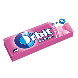 Žvýkačky ORBIT WHITE dražé - BUBBLEMINT (balení 30 ks)