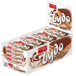 Oplatka RYDO 40 g DUO - mléčná a kakaová oplatka - BALENÍ 24 ks (1 ks = 6,90 Kč)