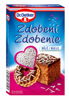 Zdobení Dr.Oetker cukrové 80 g BÍLÉ posyp 