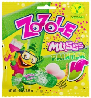ZOZOLE ovocné bonbóny s kyselým práškem 75g ŽVÝKAČKOVÉ (TUTTI FRUTTI) - BARVÍCÍ - VÝPRODEJ !!! DMT: 11/2025 - poslední kusy