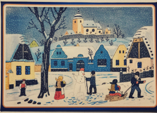 OBÁLKA s čokoládou 20 g Josef Lada - Česká zima 