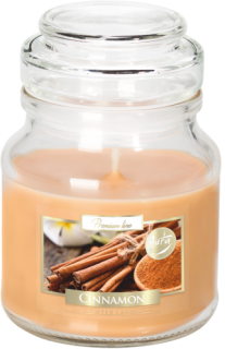 Vonná svíčka BISPOL 120 g PREMIUM LINE - sklenička s víčkem - CINNAMON