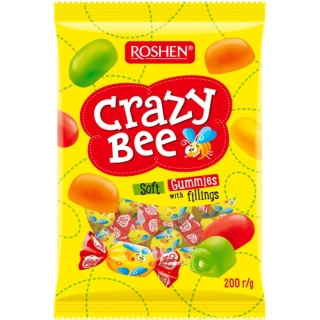 ROSHEN Crazy Bee Fruity 200 g ovocné želé bonbony s náplní