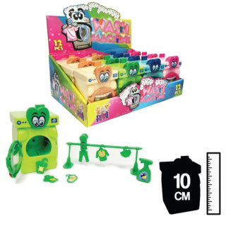 Hračka PRAČKA - WASH MACHINE + bonbónky 5 g - se samolepkami