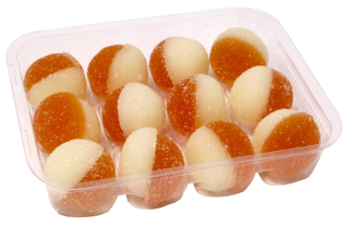 Želé FRUIT BALL 245 g kouličky duo pomerančové