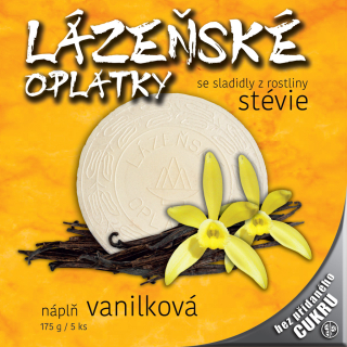 Lázeňské oplatky LIGHT se STÉVIÍ 175 g Vanilkové