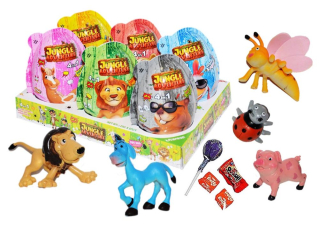 Plastové vajíčko XXL 4v1 20 g JUNGLE ADVENTURE