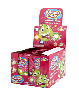 Crackle Candy 8 g - práskací prášek MALINA (balení 50 ks)