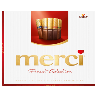 Bonboniéra MERCI 250 g MIX červená - VÝPRODEJ !!! DMT: 8/2025