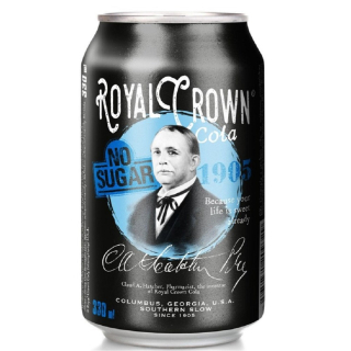 Royal Crown Cola 330 ml plech - SUGAR FREE