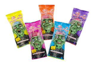 Lízátko 16g BRAIN POP s překvapením & žvýkačkou - mění barvu