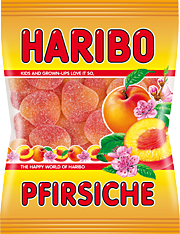 Želé HARIBO 90g BROSKVE kyselé