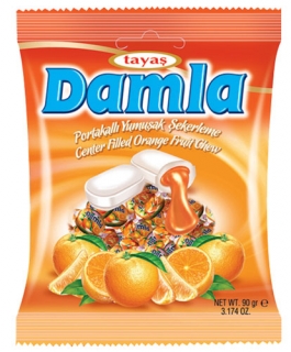 DAMLA ovocné karamely 90g pomeranč