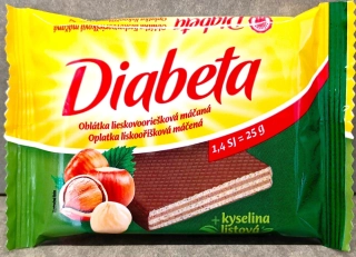 BEZ CUKRU oplatka DIABETA 25 g oříšková 
