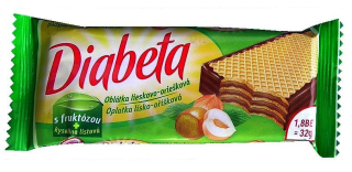 Oplatka s fruktózou DIABETA 32 g oříšková