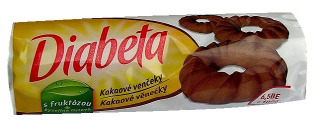 Kakaové věnečky s fruktózou DIABETA 100 g kakaové - VÝPRODEJ !!! DMT: 8/2025