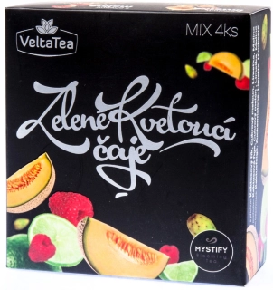 Kolekce KVETOUCÍCH čajů 4x 6 g - kaktus, meloun, limetka, malina - SILVER mix