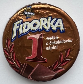 Oplatka Fidorka 30g hořká s čokoládovou náplní