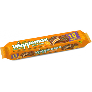 Sušenky s marshmallow WINNIEMAX 275 g - POMERANČ