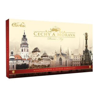 Hořké mini čokoládky Carla ČECHY A MORAVA hořká 70 % 40 g - 8x neapolitánky