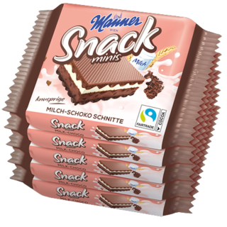 Oplatky Manner Snack minis 5x 25 g mléčná čokoláda