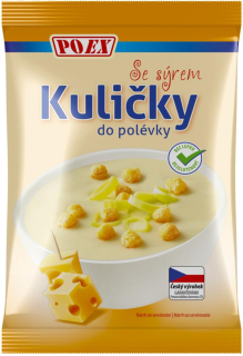 Kuličky do polévky 50 g bez LEPKU se sýrem