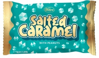 Mini čokoládové tyčinky VOBRO 1 kg SALTED CARAMEL - se slaným karamelem a arašídy - VÝPRODEJ !!! DMT: 12/2024 - poslední 1 ks