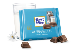 Čokoláda RITTER SPORT 100 g - MLÉČNÁ - ALPINE MILK