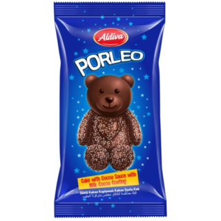 Piškotový řez PORLEO MEDVÍDEK 50 g kakaový & v polevě