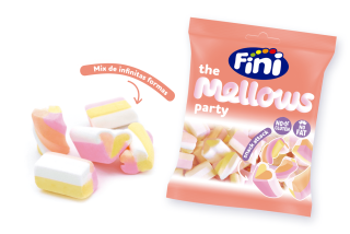 Marshmallow FINI mellows party 80 g party mix, BEZ LEPKU