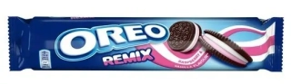 Sušenky OREO 157 g REMIX vanilka a malina