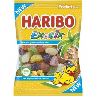 Želé Haribo EXOTIX 80 g mix příchutí