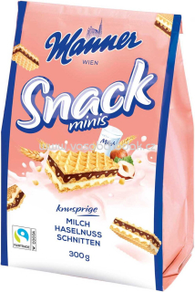 Oplatky Manner Snack MINIS 300 g mléčné