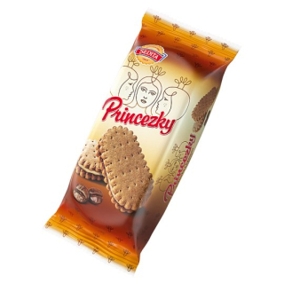 Sušenky Sedita PRINCEZKY 80 g s kávovou krémovou náplní