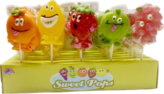 Lízátko FRUITY SMILEY FACES 56 g - OVOCNÍ SMAJLÍCI - 1 ks