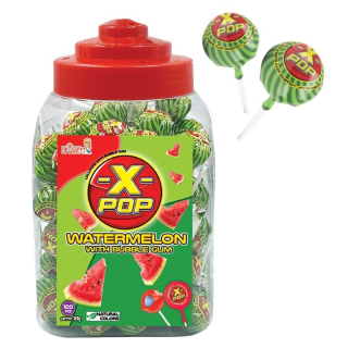 Lízátko X-POP 18 g se žvýkačkou MELOUN