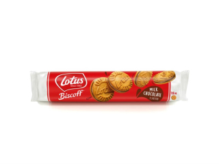 Sušenky LOTUS Biscoff 150 g s mléčnou čokoládou, vhodné pro vegetariány