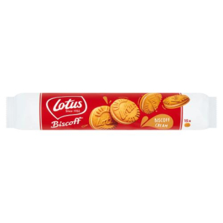 Sušenky LOTUS Biscoff 150 g s náplní z karamelizovaných sušenek, vhodné pro vegetariány a vegany